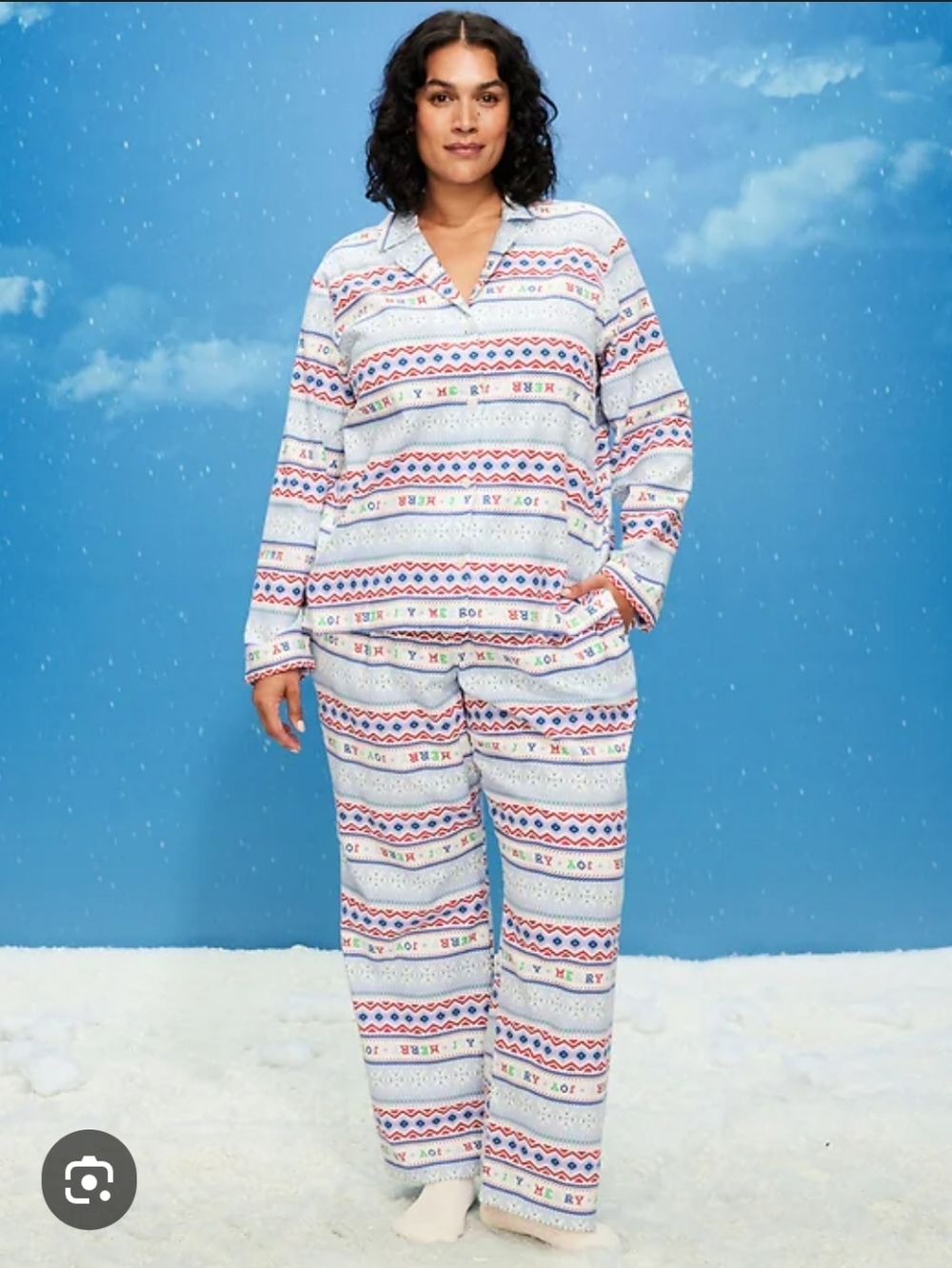 Old Navy Christmas Cozy Printed Pajama Set — Size Small, NWT